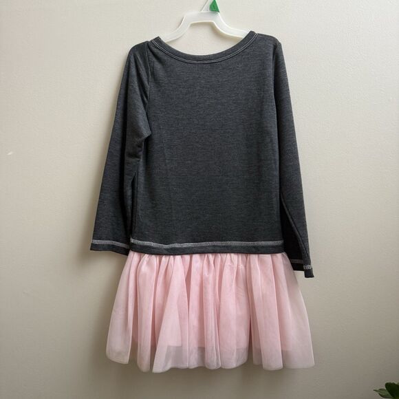Pink & Violet Bunny Dress Girls Size 6 Gray & Pink Frilly Sequin Easter - Picture 3 of 5